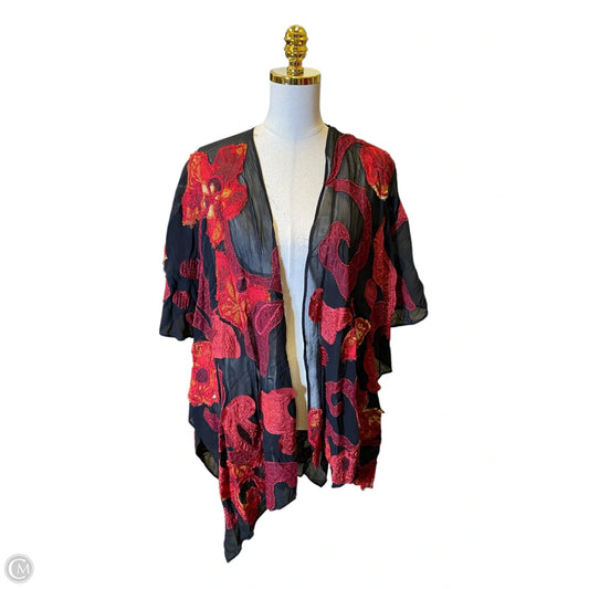 Shawl By Chicos In Black & Red
