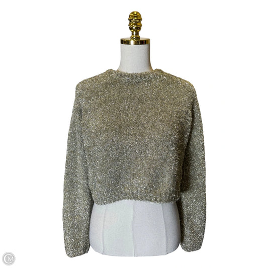 Sweater Cardigan Designer By All Saints In Gold & Silver, Size: Xs