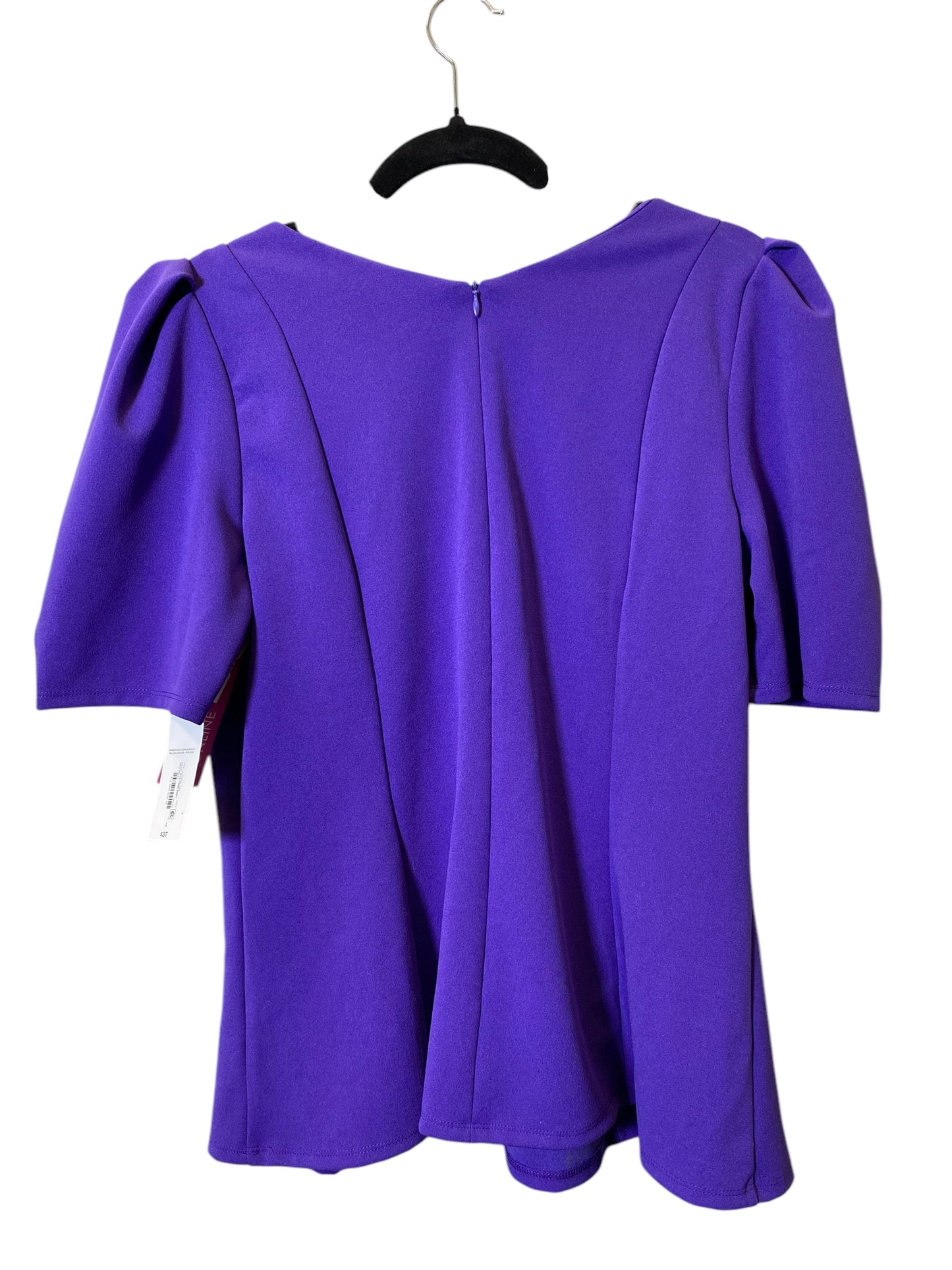 Top Short Sleeve By Liz Claiborne In Purple, Size: L