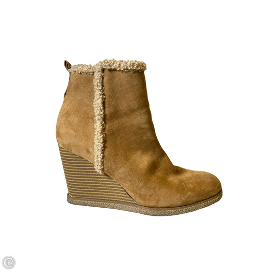 Boots Ankle Heels By Clothes Mentor In Brown, Size: 8