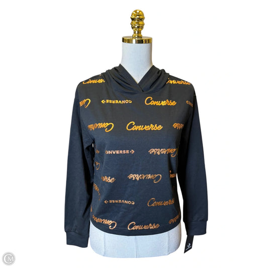 Blouse Long Sleeve By Converse In Black & Orange, Size: Xl