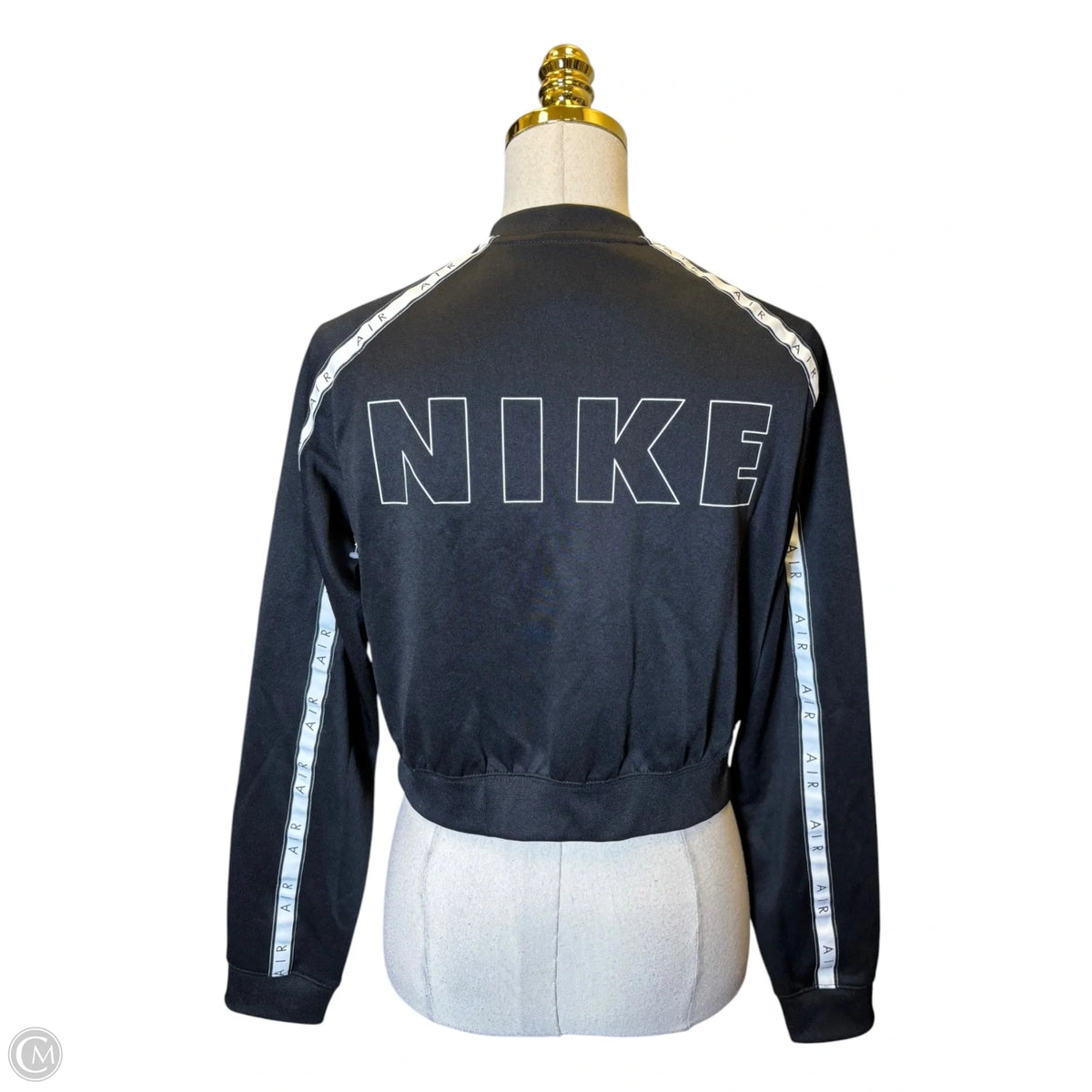 Athletic Jacket By Nike In Black & White, Size: S