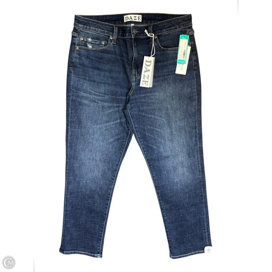 Jeans Straight By Daze In Blue Denim, Size: 12
