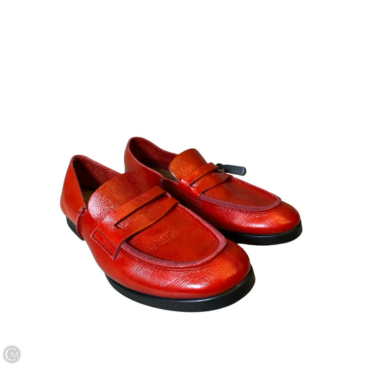 Shoes Flats By U-Dot In Black & Red, Size: 8