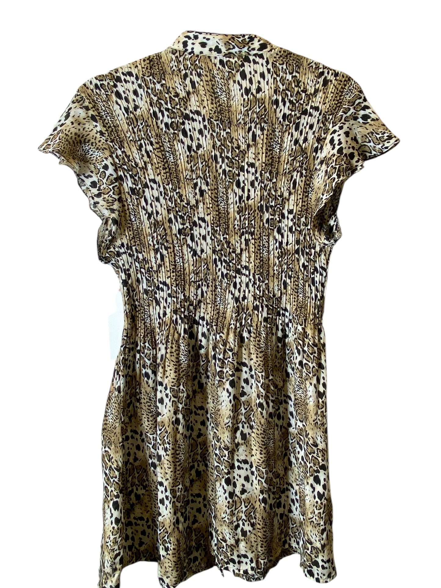 Top Sleeveless By Allison Taylor In Leopard Print, Size: Xl