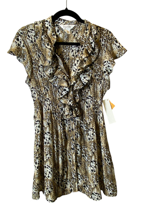 Top Sleeveless By Allison Taylor In Leopard Print, Size: Xl