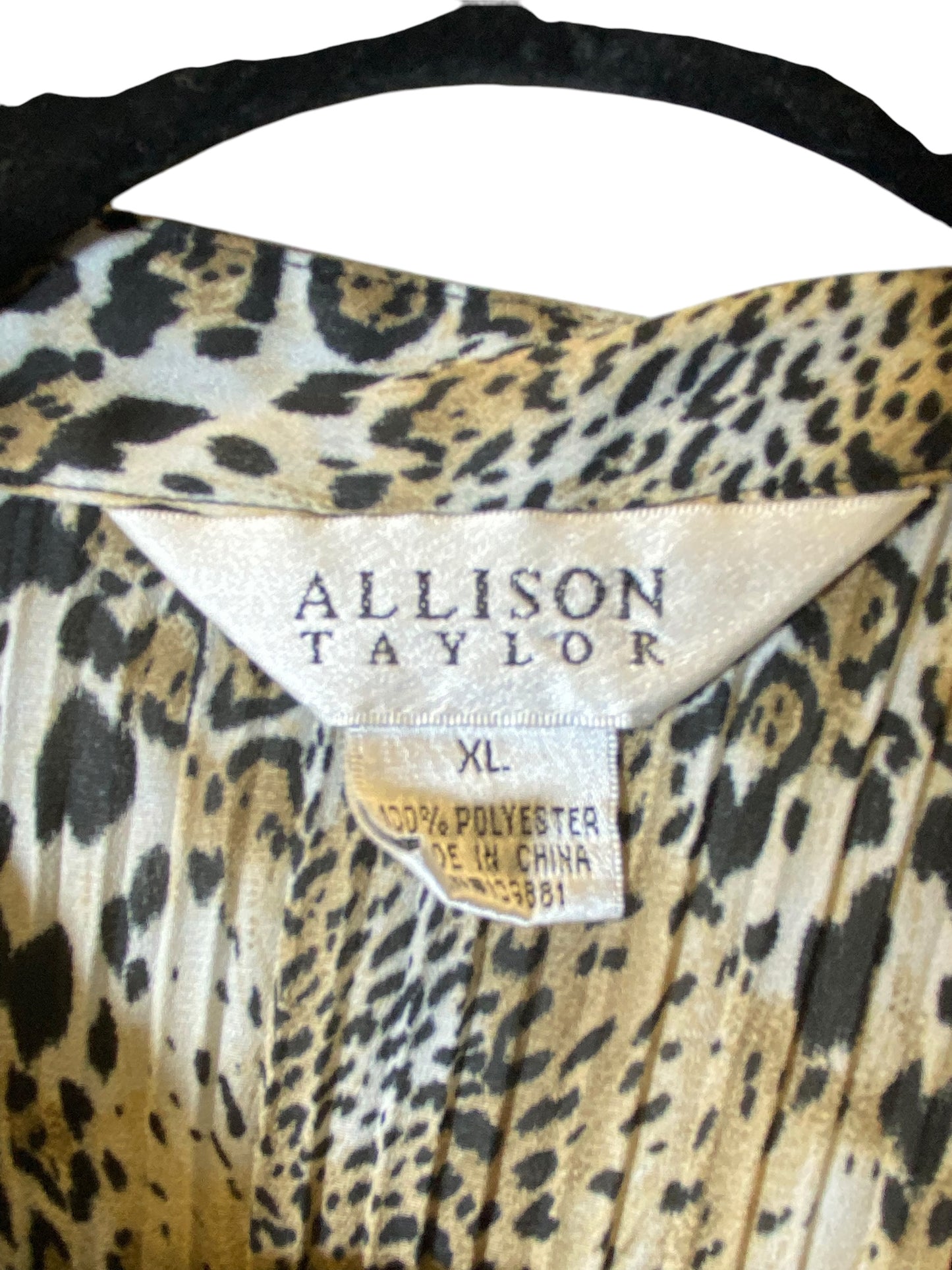 Top Sleeveless By Allison Taylor In Leopard Print, Size: Xl