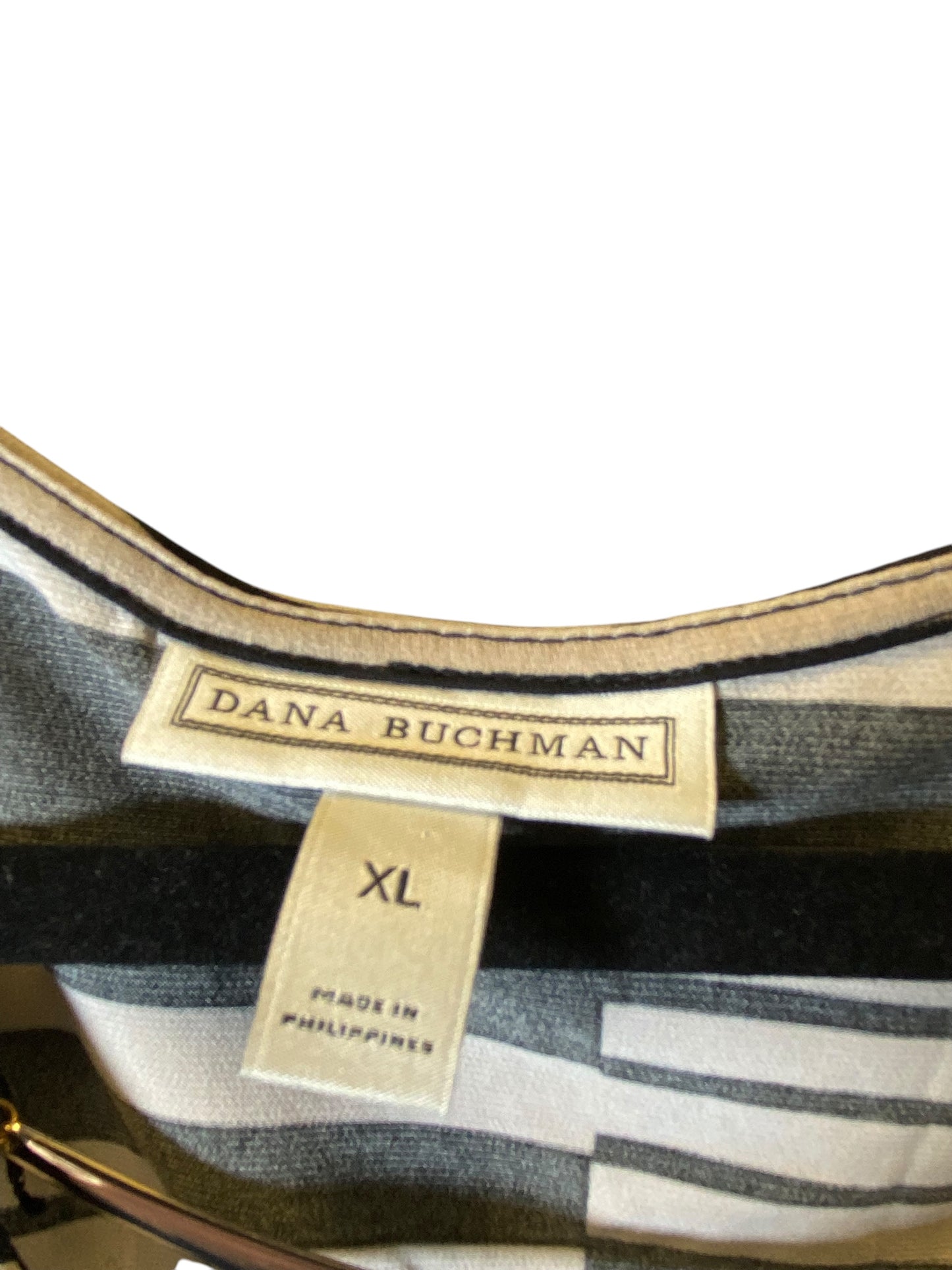 Top Sleeveless By Dana Buchman In Black & Tan, Size: Xl