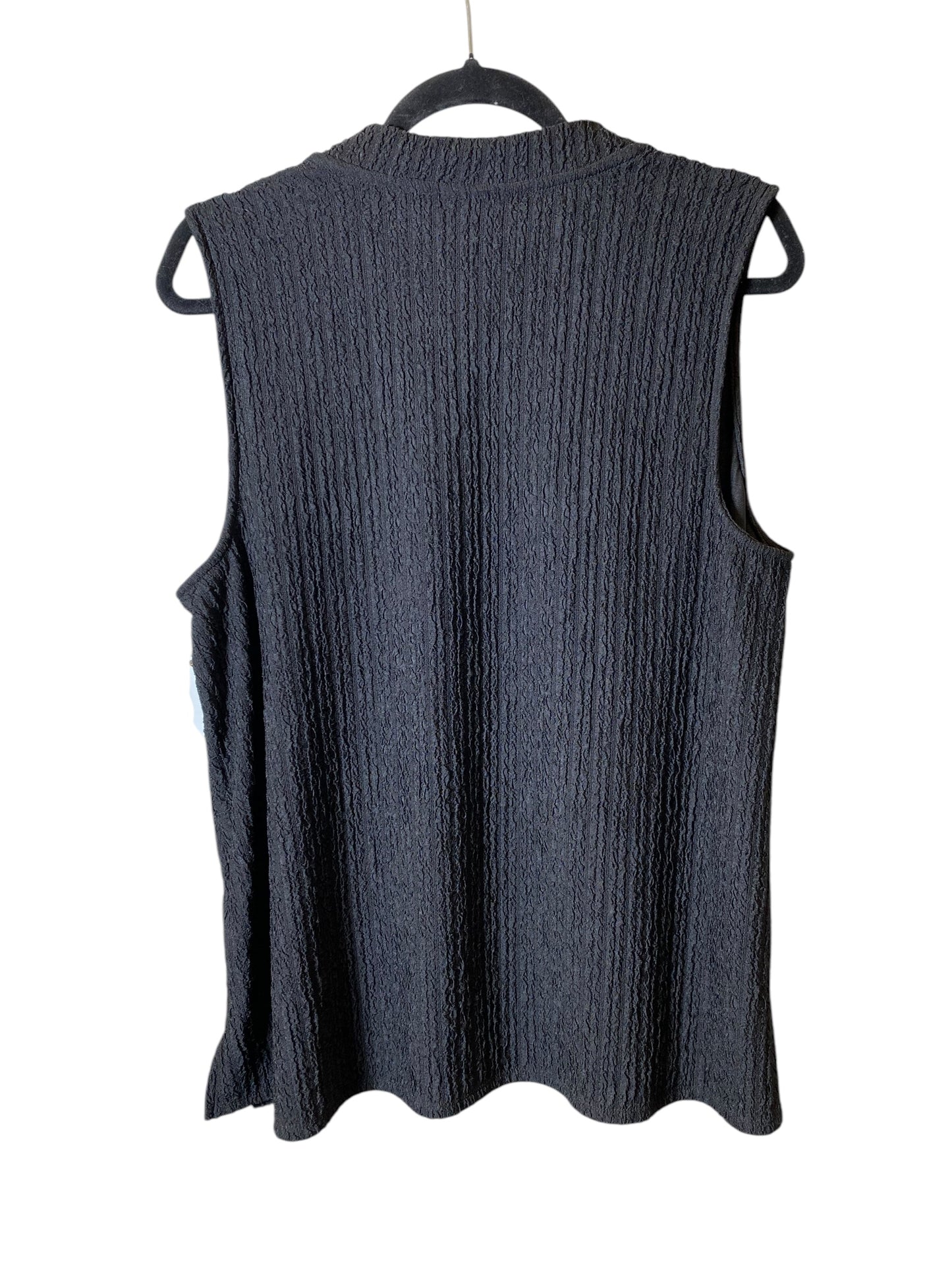 Top Sleeveless By Elle In Black, Size: Xxl