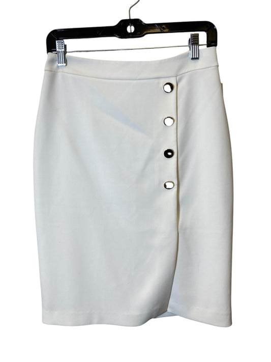 Skirt Midi By Tahari By Arthur Levine In White, Size: M