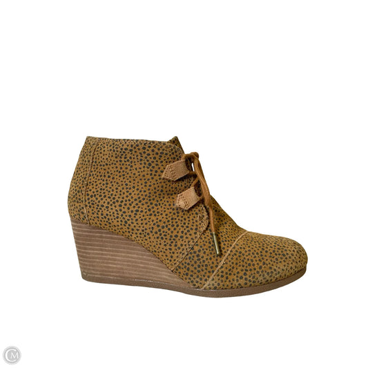 Boots Ankle Heels By Toms In Animal Print, Size: 8