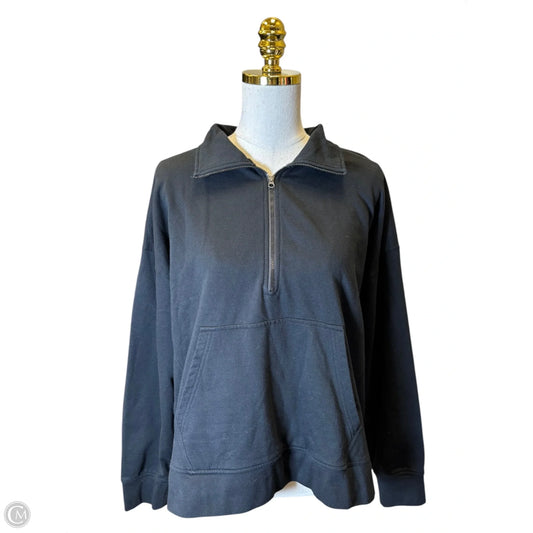 Sweatshirt Crewneck By Eddie Bauer In Black, Size: L