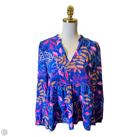 Blouse Designer By Lilly Pulitzer In Multi-colored, Size: 10