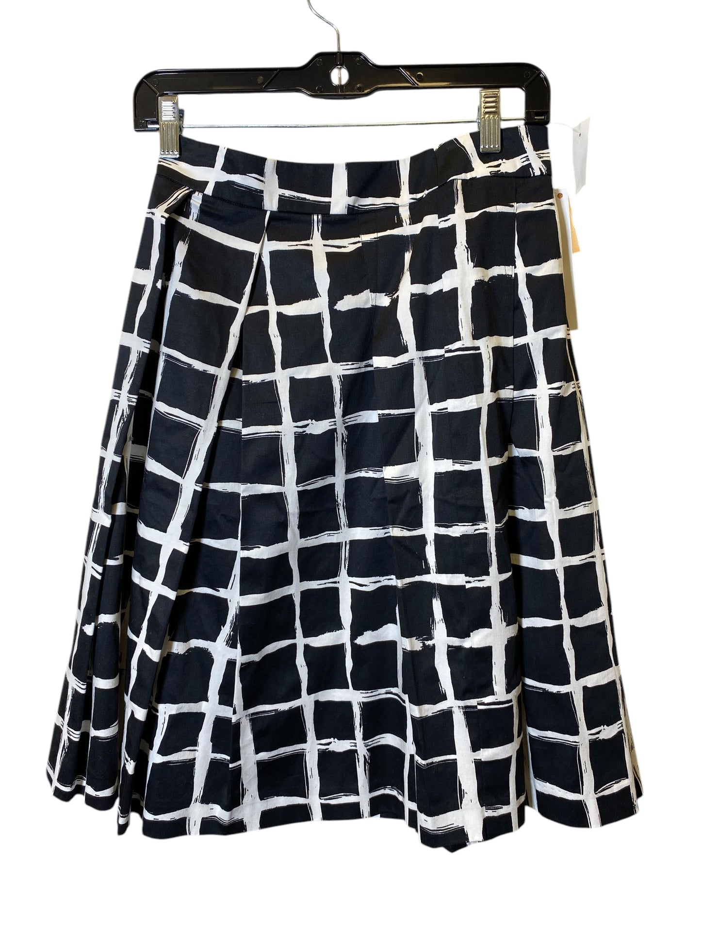 Skirt Midi By Loft In Black & White, Size: 0