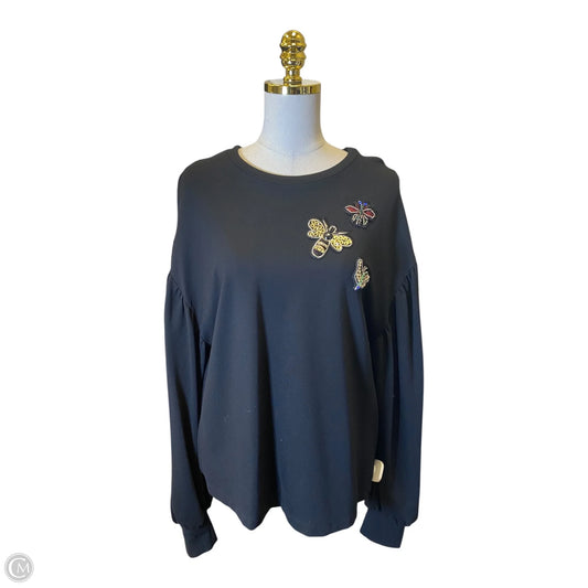 Top Long Sleeve By Mng In Black, Size: M