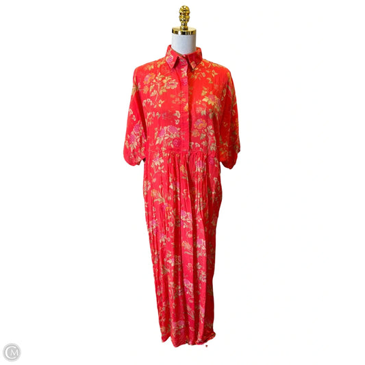 Dress Casual Maxi By Clothes Mentor In Floral Print, Size: L