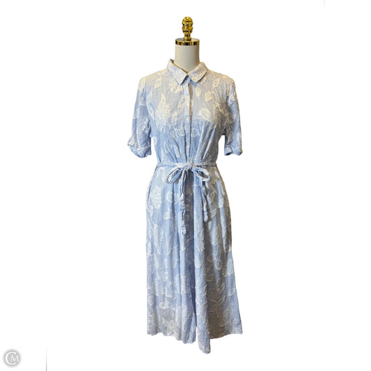 Dress Casual Maxi By Ellen Tracy In Blue & White, Size: Xl