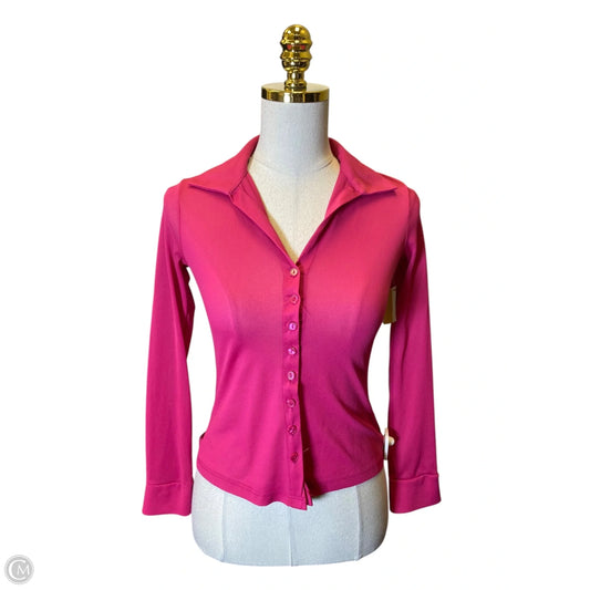 Top Long Sleeve Luxury Designer By Prada In Pink, Size: S