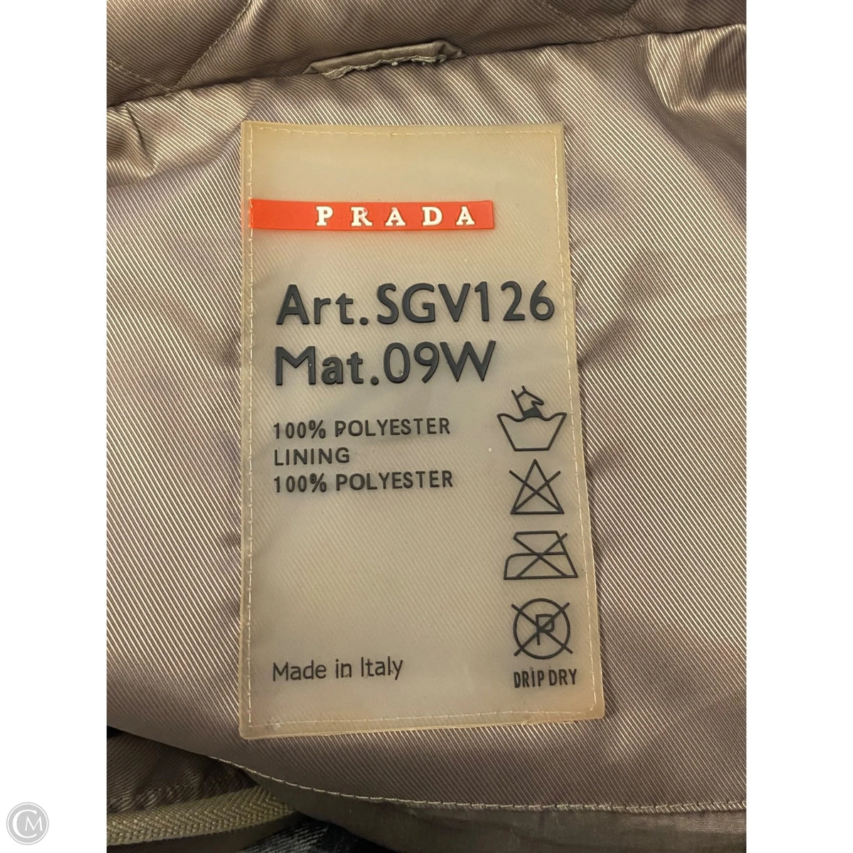 Jacket Luxury Designer By Prada In Brown, Size: M