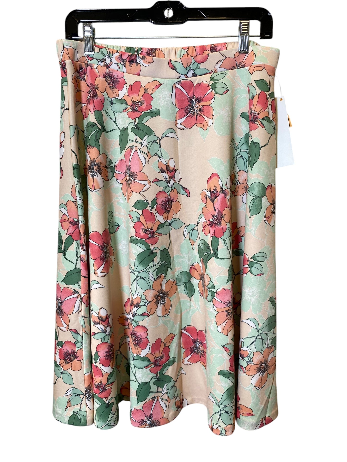 Skirt Midi By Roz And Ali In Floral Print, Size: M