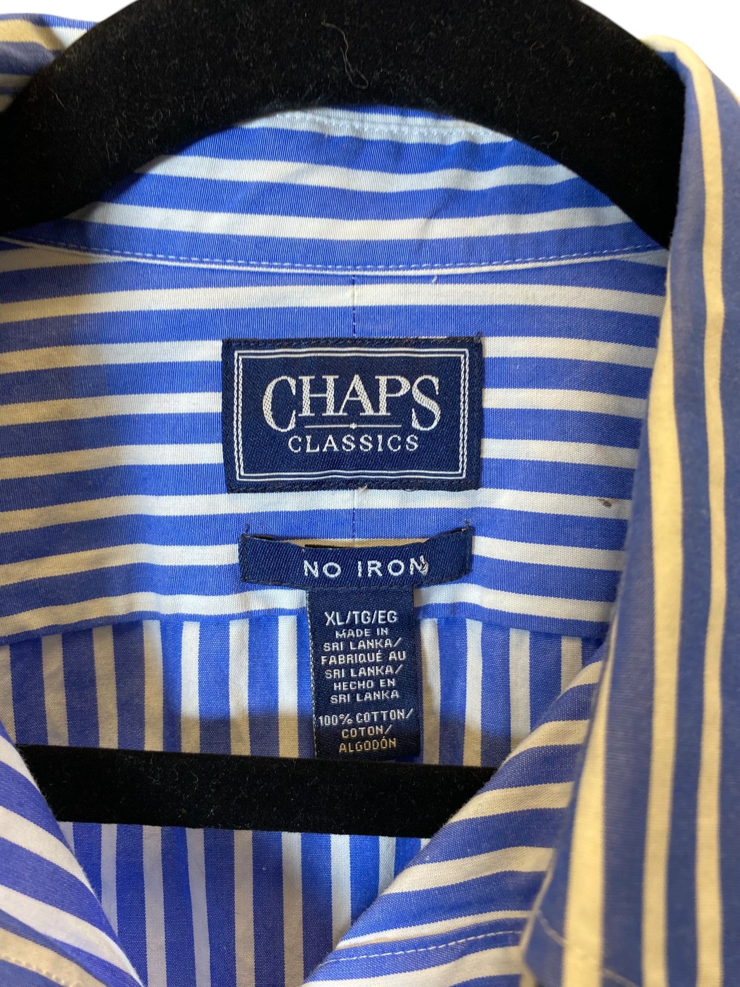 Top Long Sleeve By Chaps In Striped Pattern, Size: Xl