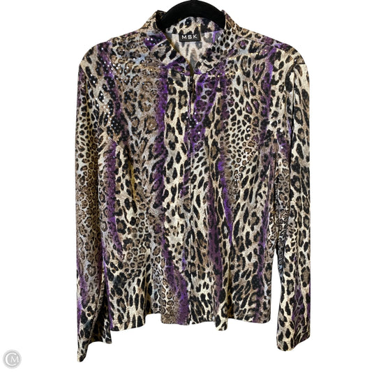 Jacket Other By Msk In Animal Print, Size: M