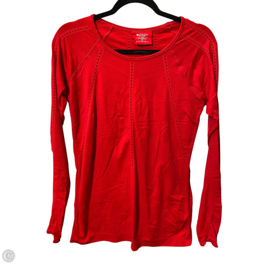 Athletic Top Long Sleeve Crewneck By Athleta In Red, Size: M