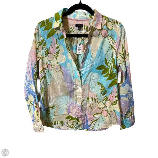 Blouse Long Sleeve By Talbots In Multi-colored, Size: S