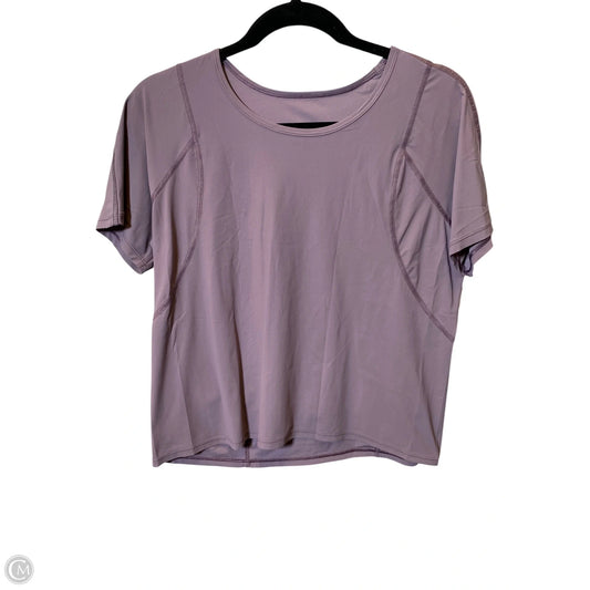 Athletic Top Short Sleeve By Lululemon In Purple, Size: S