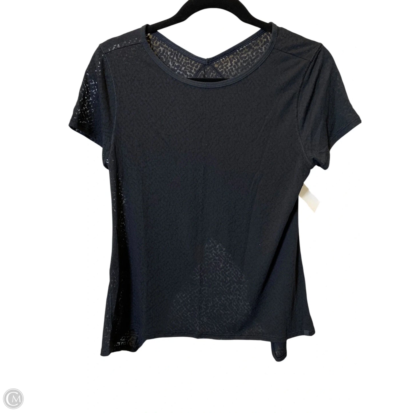 Athletic Top Short Sleeve By Lululemon In Black, Size: S