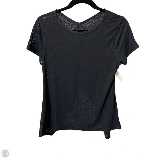 Athletic Top Short Sleeve By Lululemon In Black, Size: S
