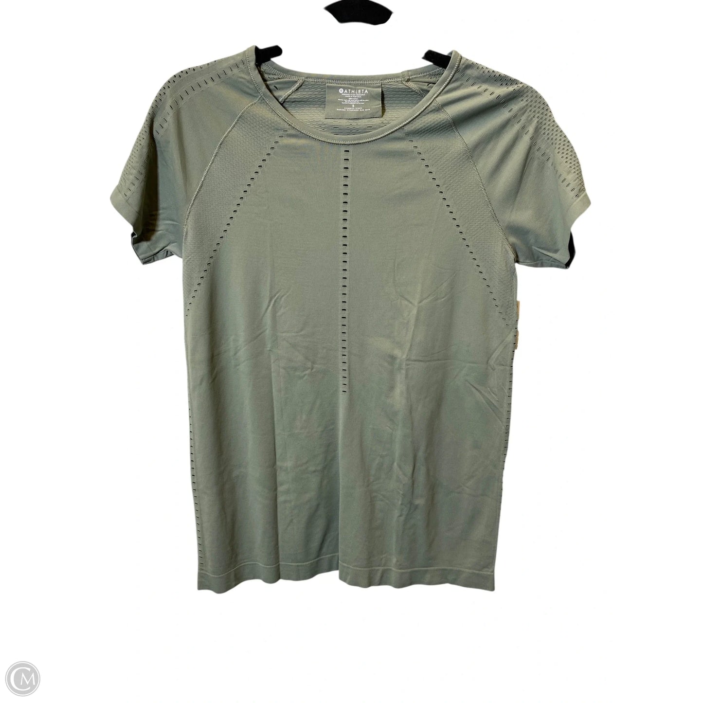 Athletic Top Short Sleeve By Athleta In Green, Size: S