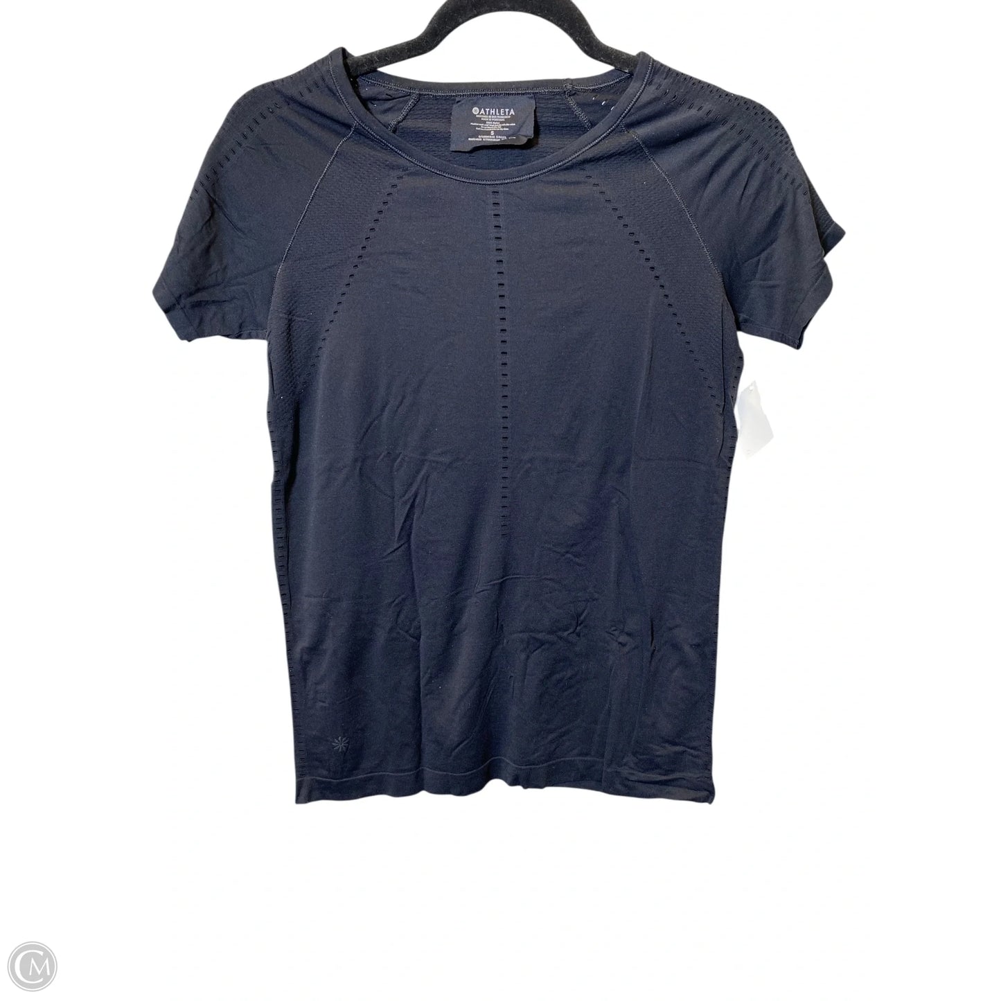 Athletic Top Short Sleeve By Athleta In Black, Size: S