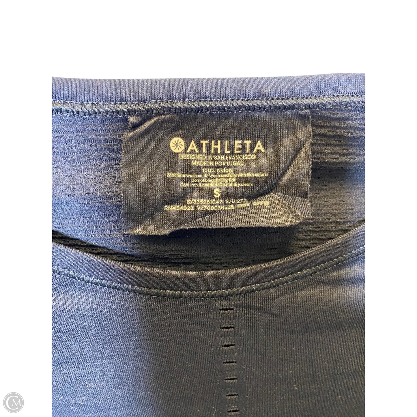 Athletic Top Short Sleeve By Athleta In Black, Size: S