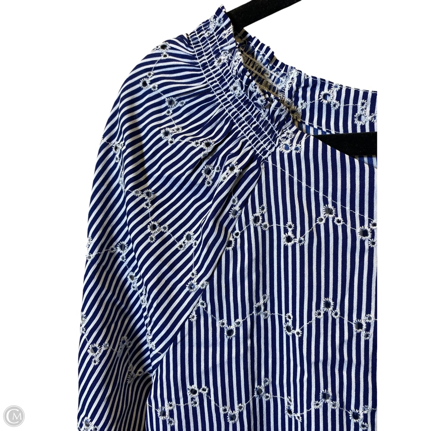 Top 3/4 Sleeve By Loft In Striped Pattern, Size: S