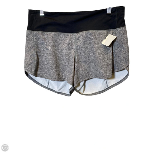 Athletic Shorts By Lululemon In Black & Grey, Size: M