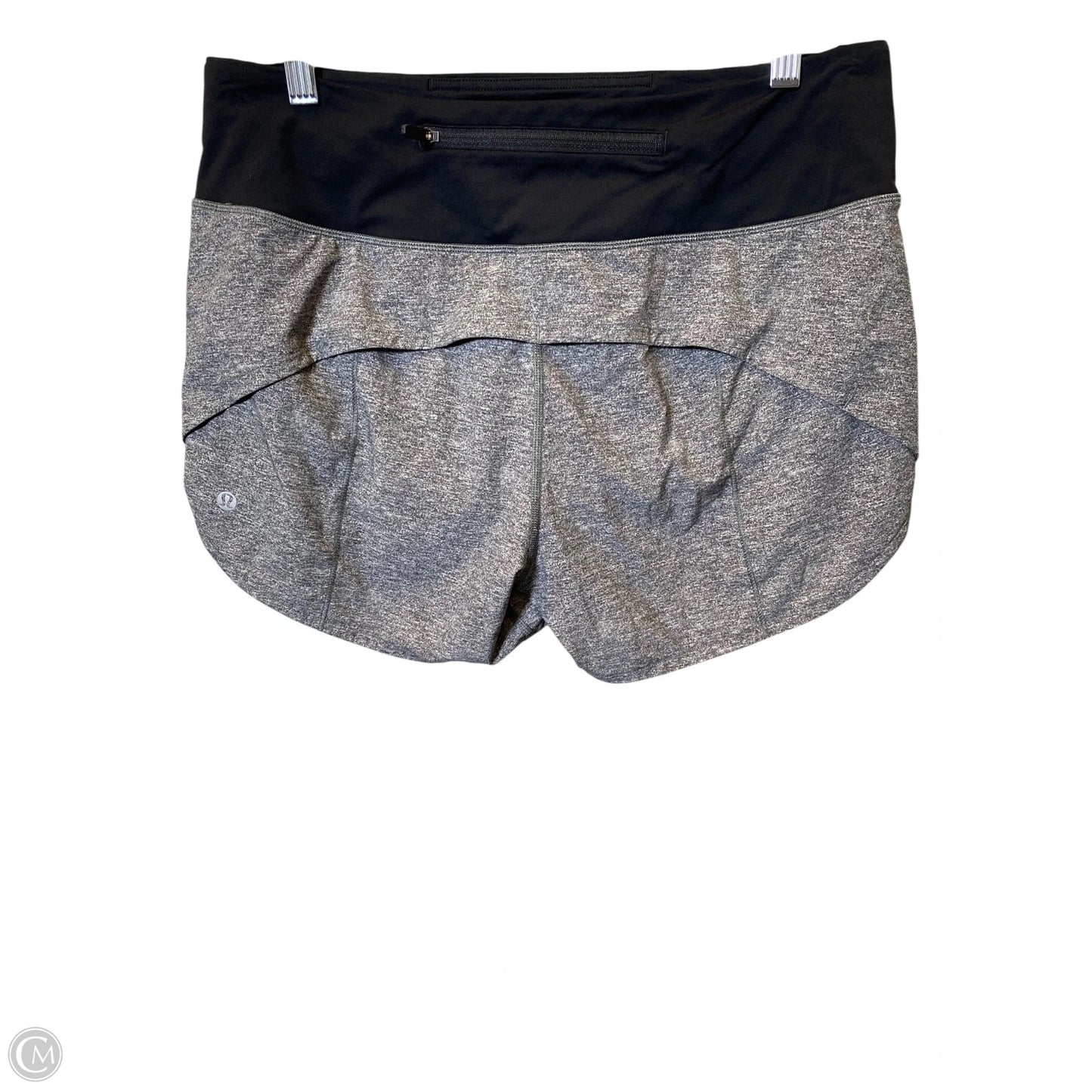 Athletic Shorts By Lululemon In Black & Grey, Size: M