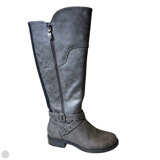 Boots Knee Heels By Guess In Grey, Size: 7.5