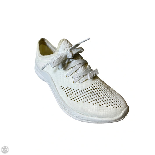 Shoes Athletic By Crocs In Cream, Size: 9
