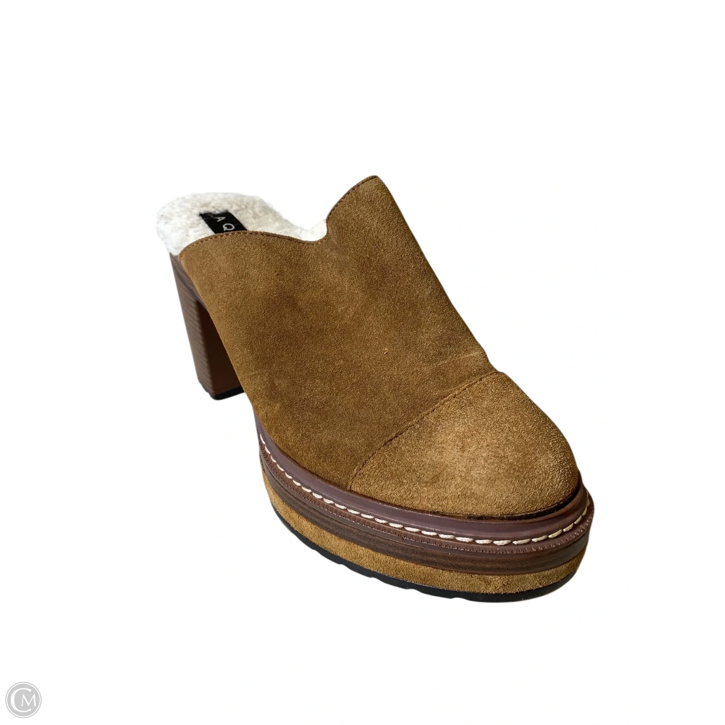 Shoes Heels Block By Aqua In Brown, Size: 7.5