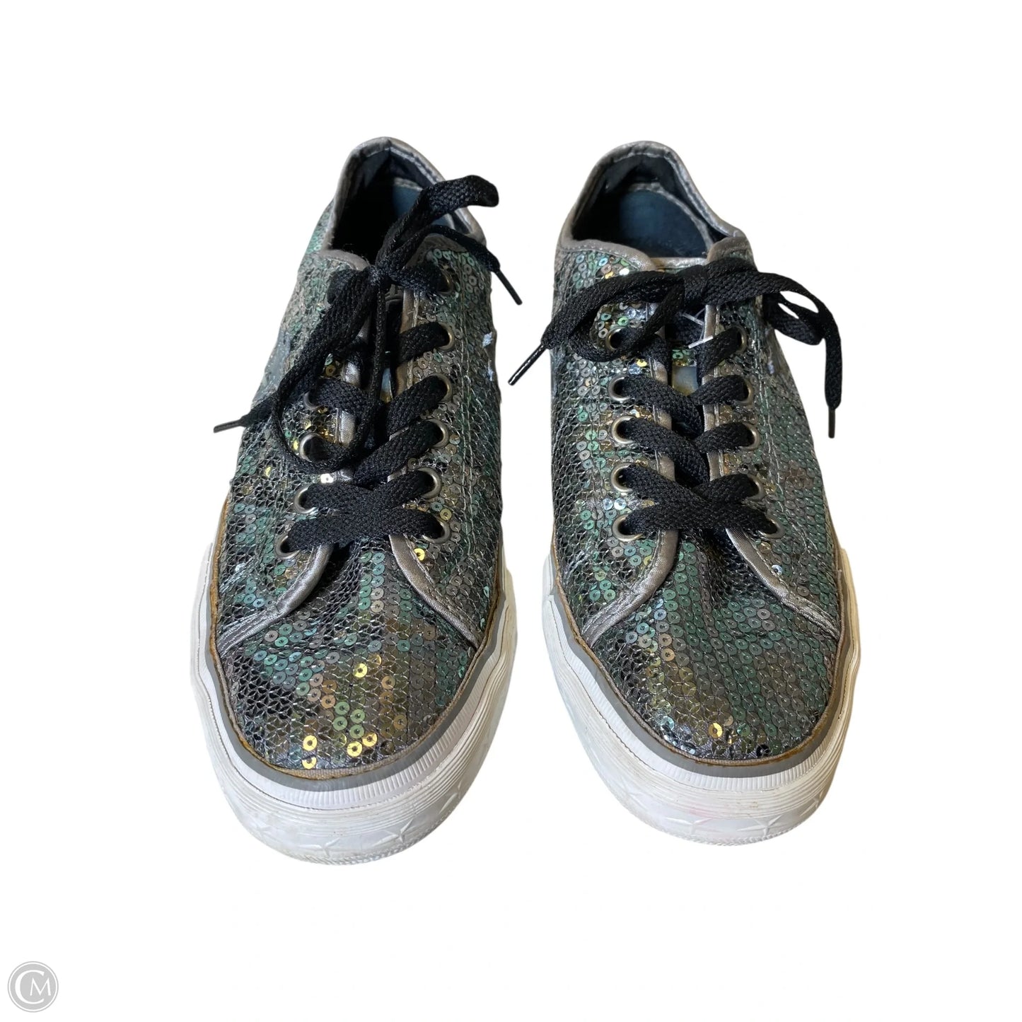 Shoes Flats By Converse In Silver, Size: 7.5