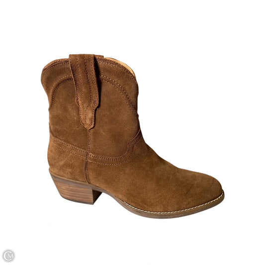 Boots Ankle Heels By Dingo In Brown, Size: 9