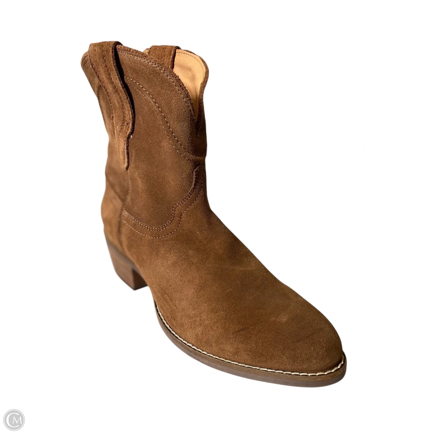 Boots Ankle Heels By Dingo In Brown, Size: 9