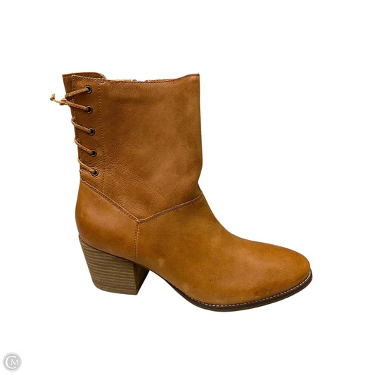 Boots Ankle Heels By Latigo In Brown, Size: 11