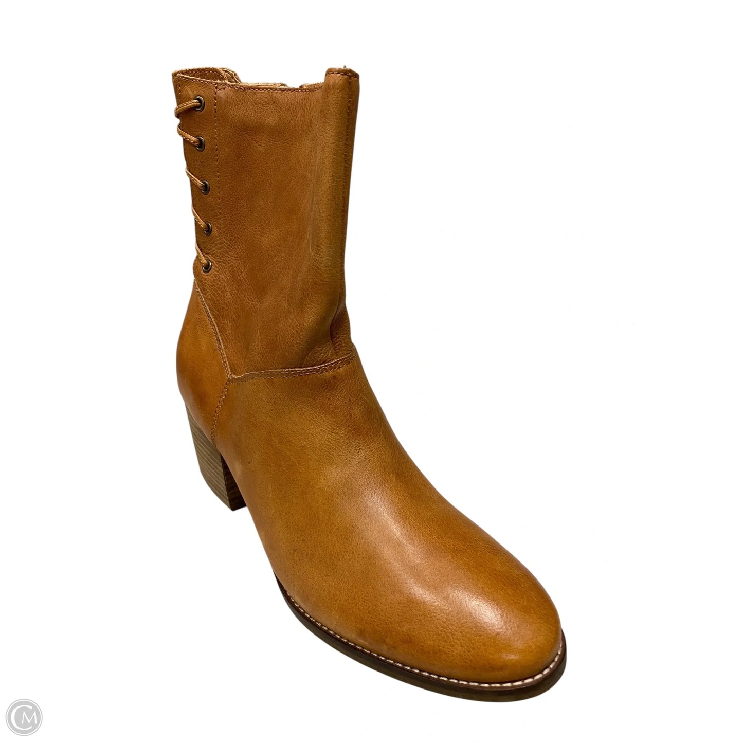Boots Ankle Heels By Latigo In Brown, Size: 11