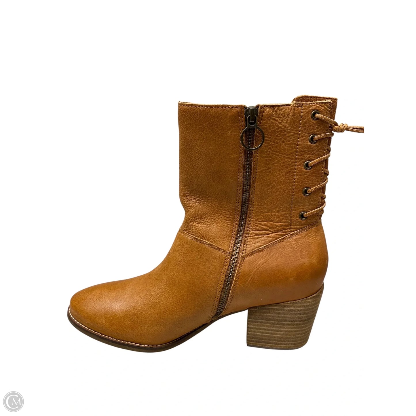 Boots Ankle Heels By Latigo In Brown, Size: 11