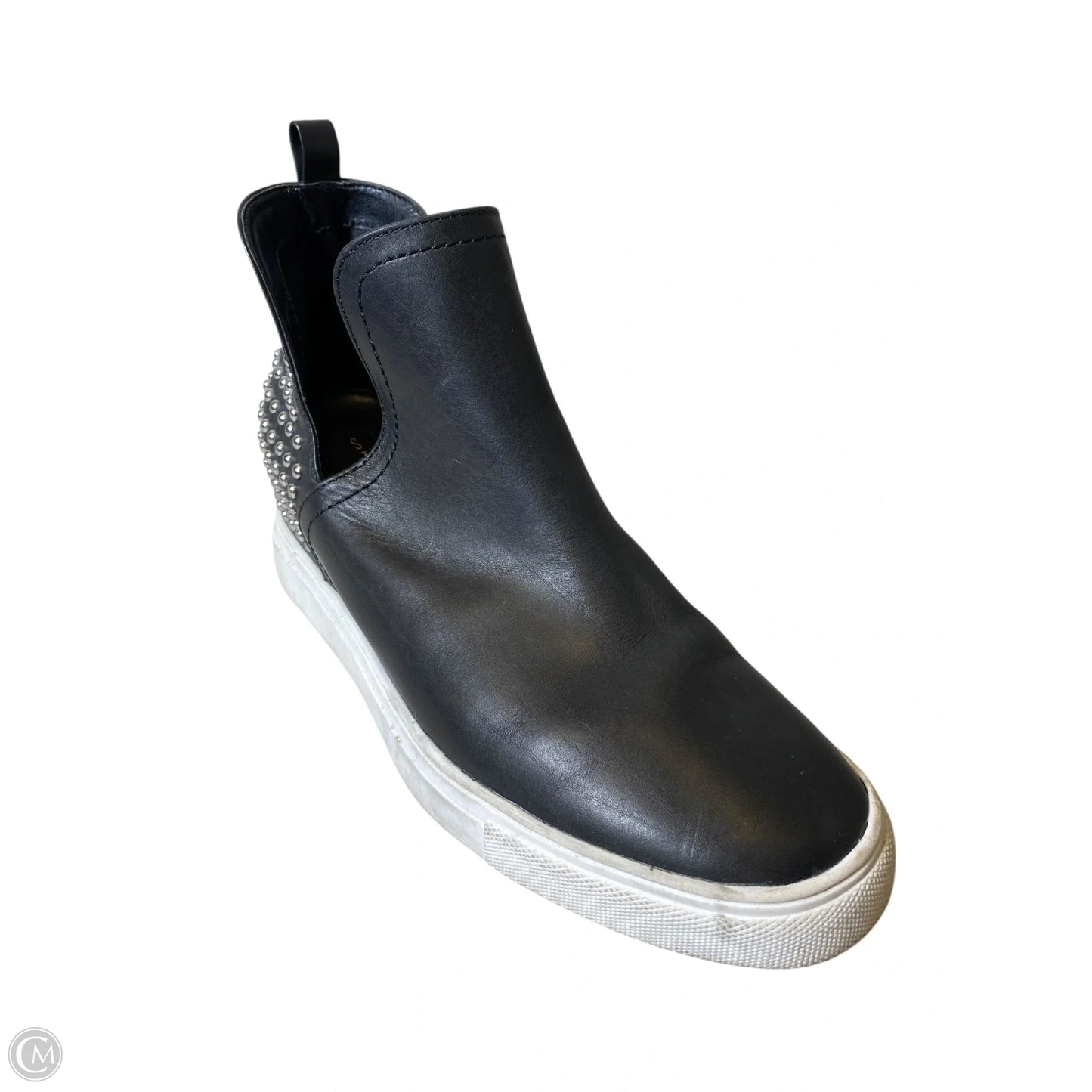 Shoes Flats By Steve Madden In Black & Silver, Size: 8
