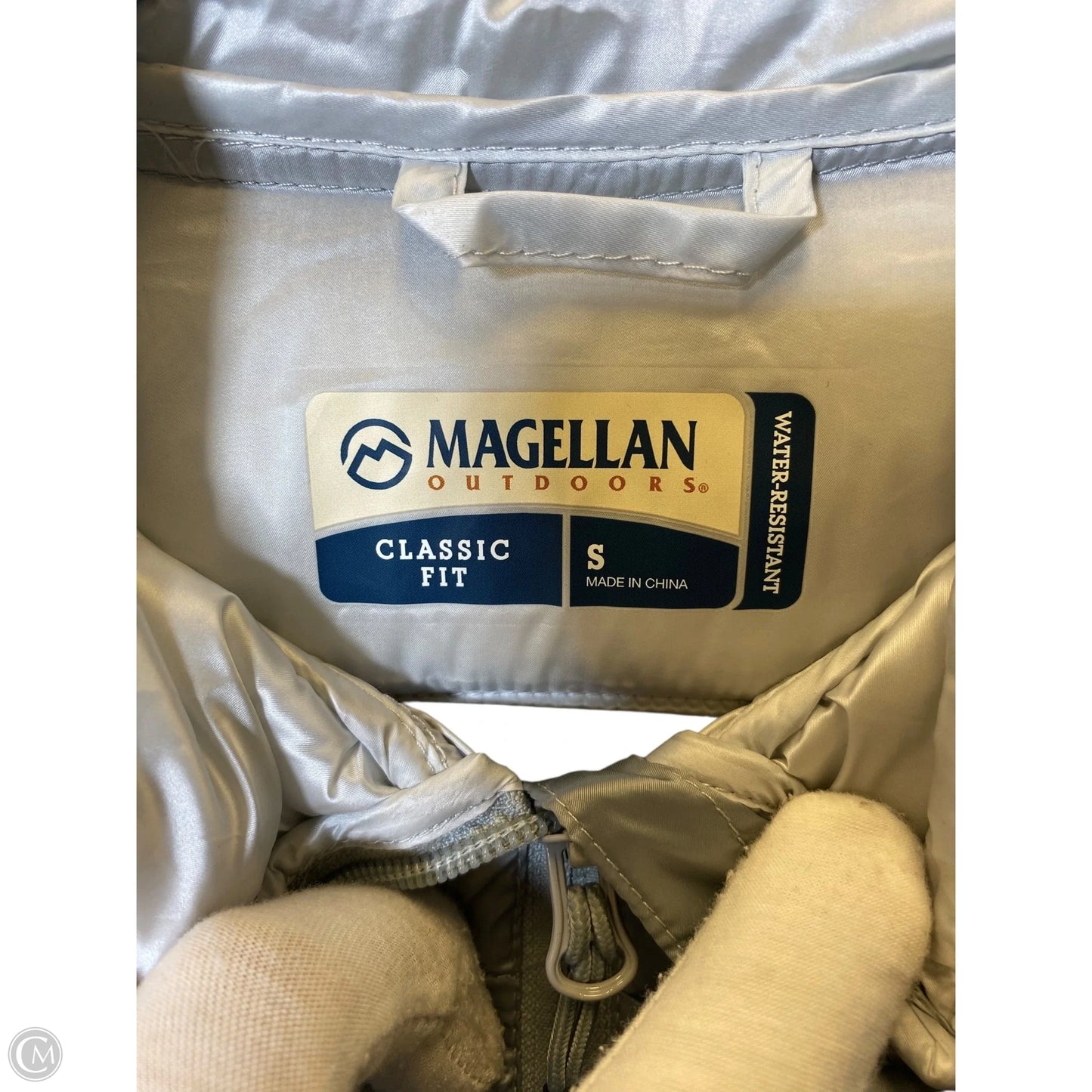 Jacket Puffer & Quilted By Magellan In Silver, Size: S