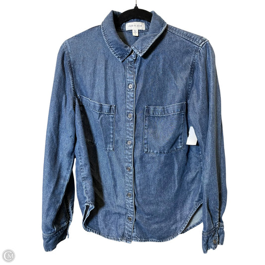 Top Long Sleeve By Cloth & Stone In Blue, Size: S