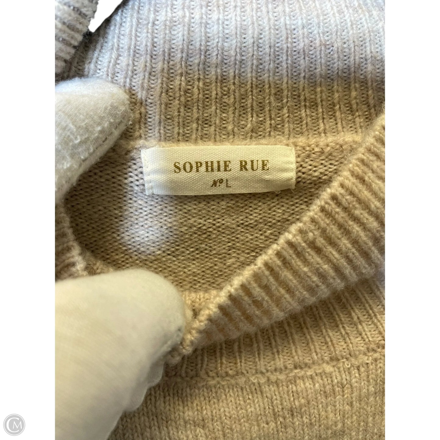 Sweater By Clothes Mentor In Cream, Size: L